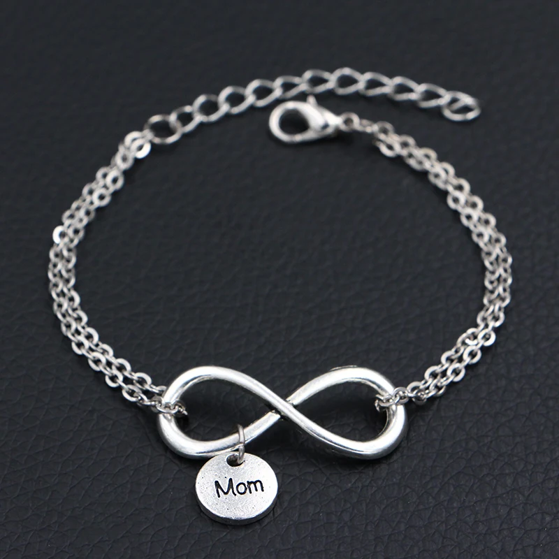 Новинка 2020 очаровательные браслеты с цепочкой Я люблю мать сделай сам