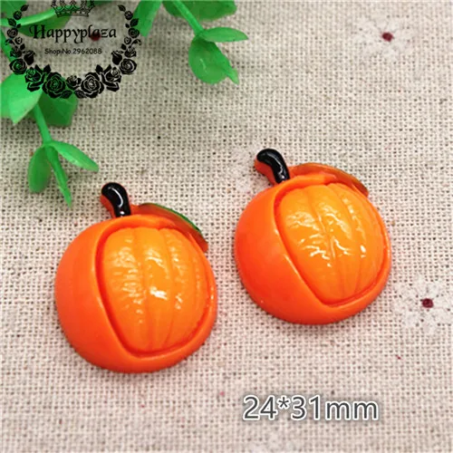 orange 10pcs 10 шт. милые новые различные фрукты из смолы имитация миниатюрный еда искусство Flatback Кабошон DIY ремесло украшения - Цвет: orange 10pcs