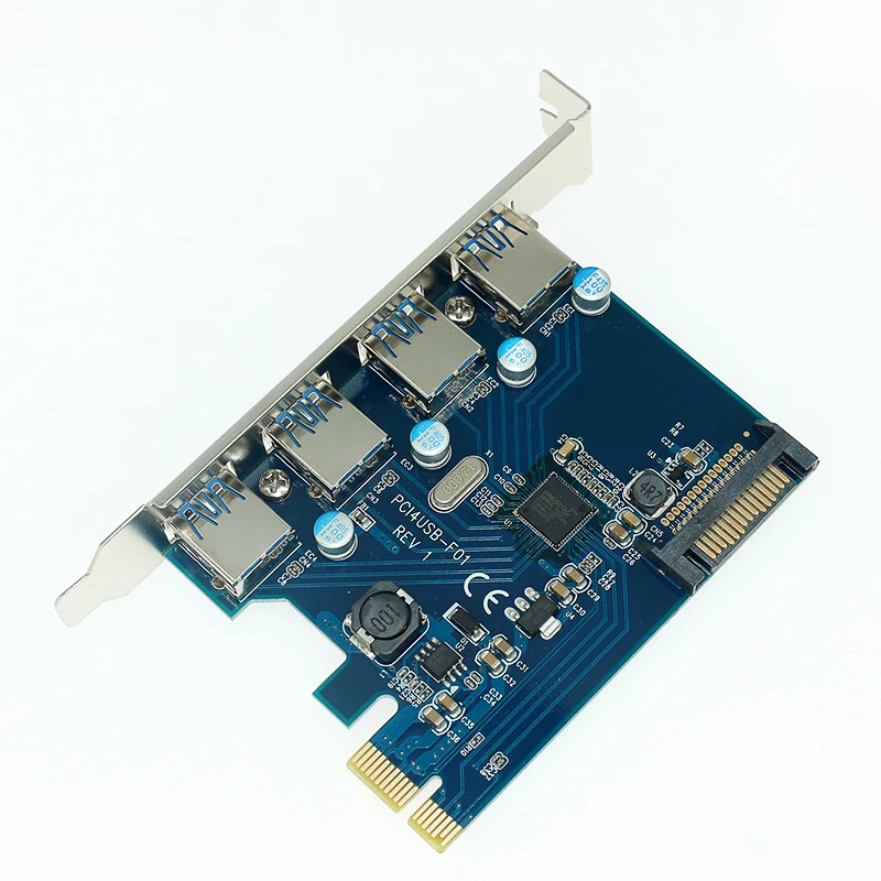 Оптовая продажа USB 3 0 PCI E PCIE 4 порта экспресс карта расширения адаптер чип Fresco