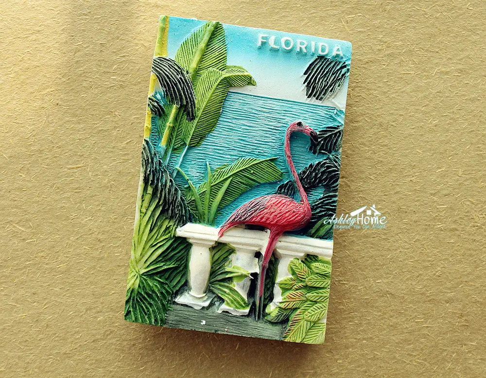США Флорида Фламинго туристические Путешествия Сувенир 3D смолы декоративный