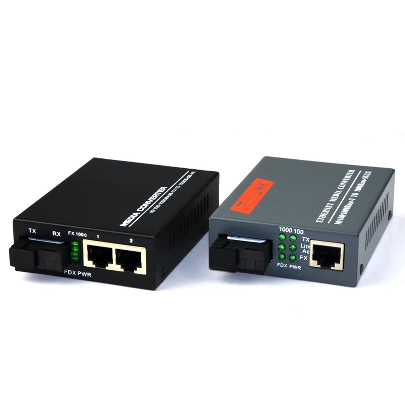 1 пара гигабитный волоконно-оптический медиаконвертер CH * SC 2 RJ45 конвертер