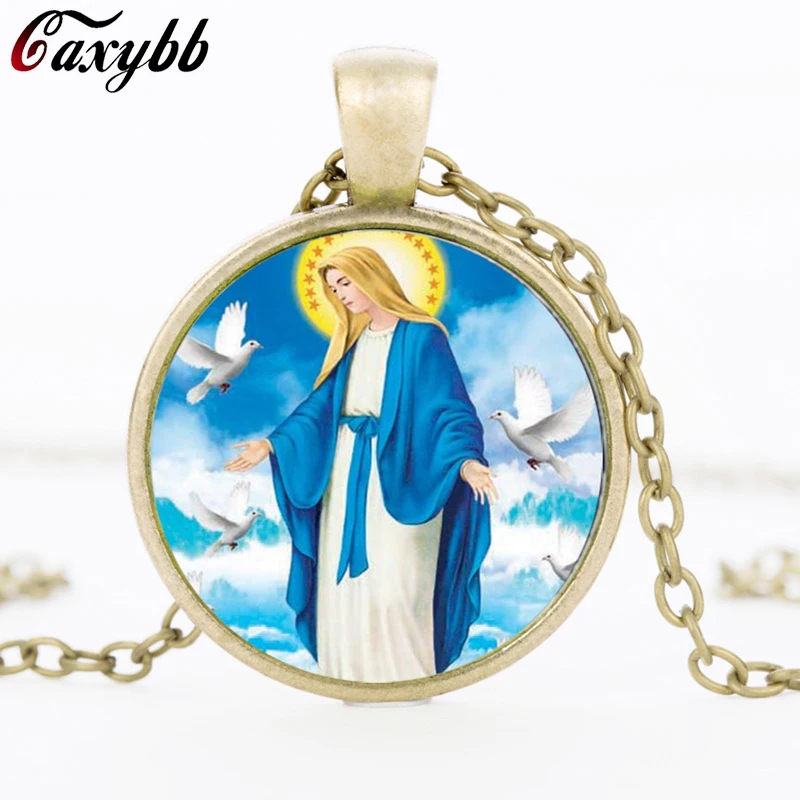 Лидер продаж ожерелье с подвеской в виде Девы Марии матери ребенка женская