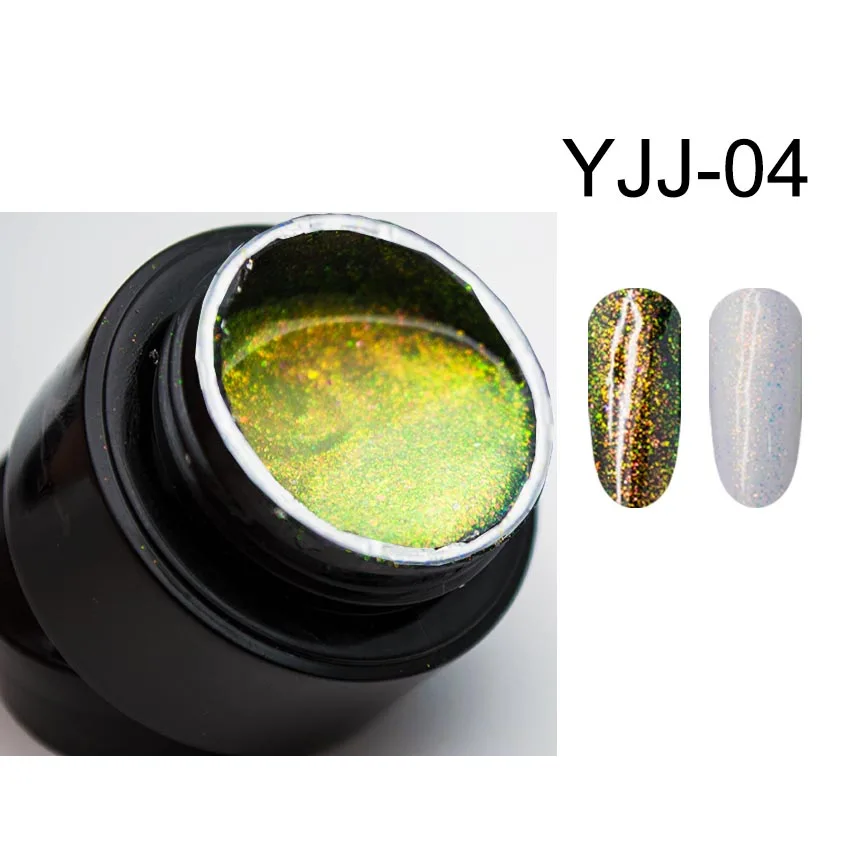 YJJ04 5 мл Хамелеон Гель лак для ногтей Galaxy гель хлопья гель лак с блестками замачиваются УФ гель лак для ногтей Хамелеон ZJJ3008 - Цвет: YJJ04