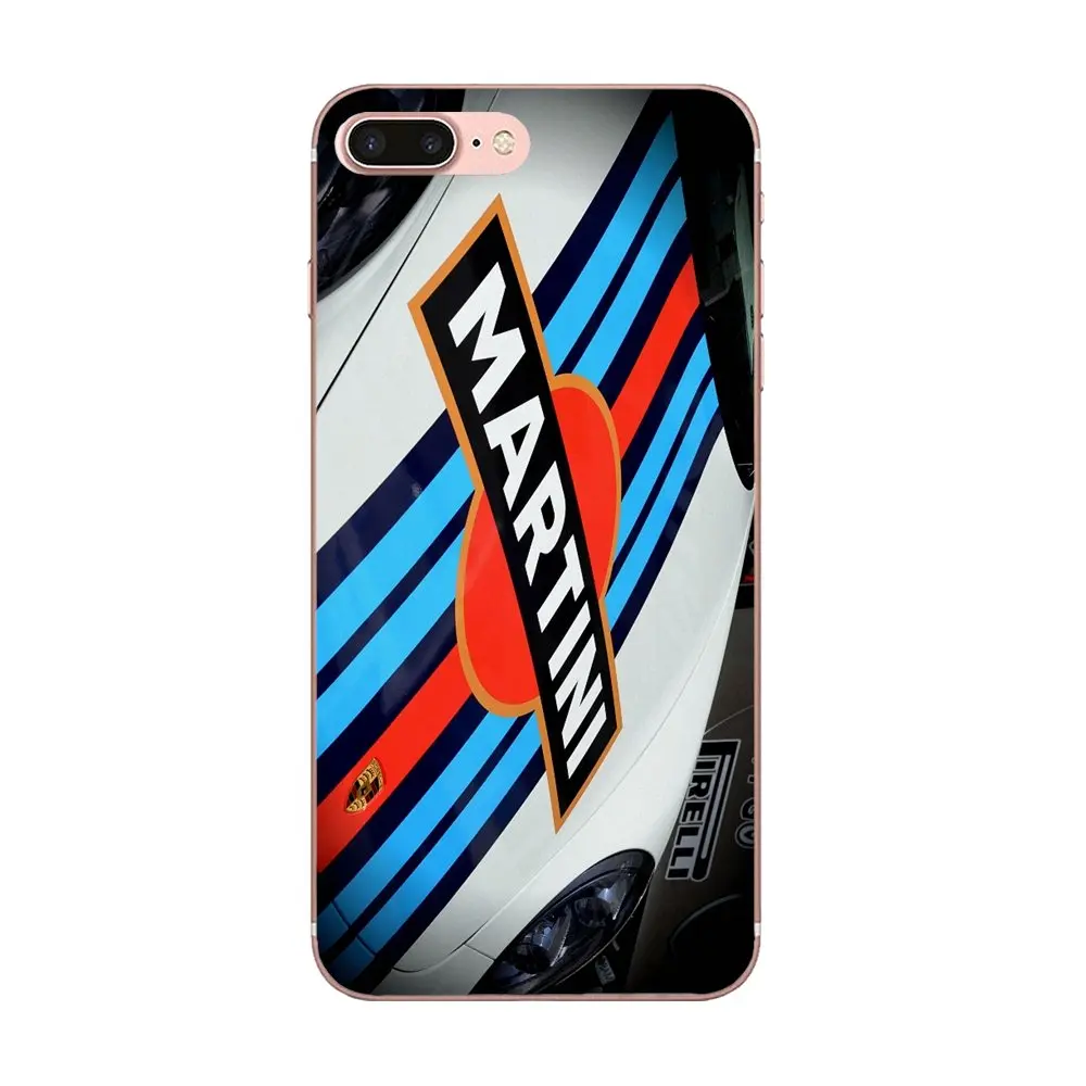 Martini гонки цвета для Apple iPhone X XS Max XR 4 4S 5 5C 5S SE 6 6S 7 8 Plus Прозрачный чехол