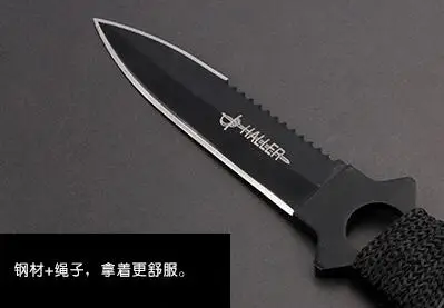 black straight Haller Леггинсы/нож ПАРАШЮТИСТА из нержавеющей стали прямой нож Открытый выживания кемпинг карманный нож тактический нож S001 - Цвет: black straight