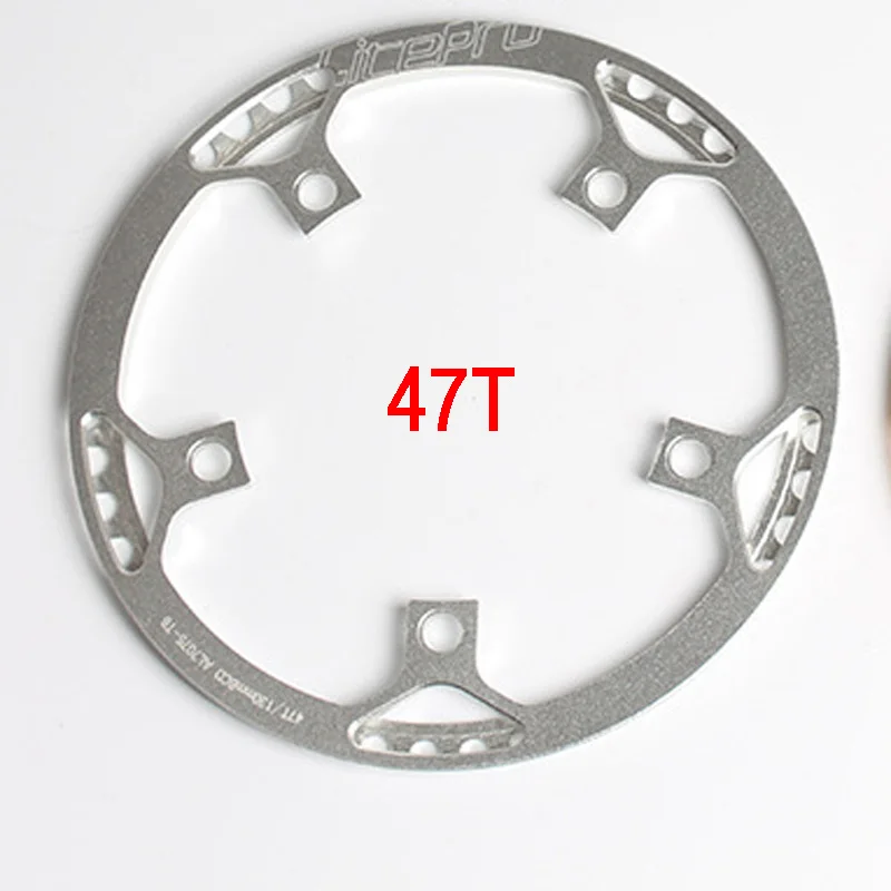 47T silver Litepro одна скорость 130BCD складной велосипед шатун BMX цепь колеса 45 T/47 T/53 T/56 T/58 T AL7075 цепь колеса 170 мм кривошипно-цепное кольцо - Цвет: 47T silver