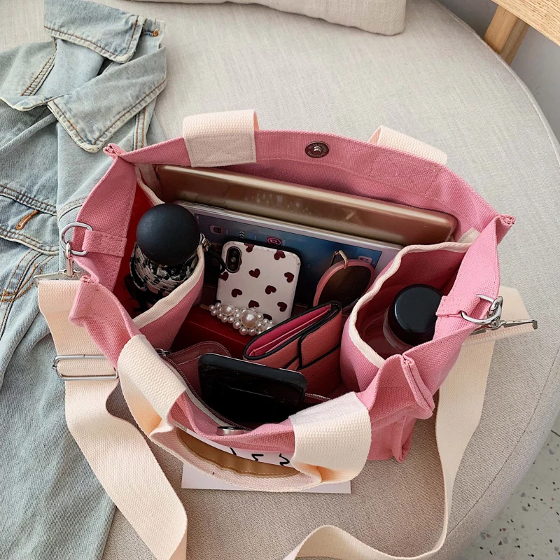2019 New Arrival Sale Women's Handbag Bolsas Feminina Large Pocket Casual Tote Shoulder Bags Canvas Leather Capacity For Women | Багаж и