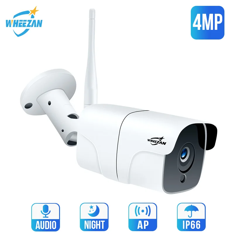 Wheezan CCTV камера безопасности WiFi 4MP HD видеонаблюдение беспроводная 1440P аудио