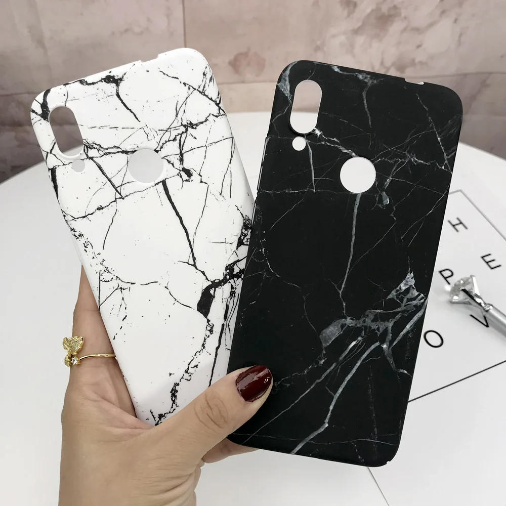 Чехол для телефона s для Xiaomi Redmi Note 7 8 Pro, чехол из жесткого поликарбоната, Мраморная матовая задняя крышка, чехол для Xiaomi Redmi Note 7, чехол