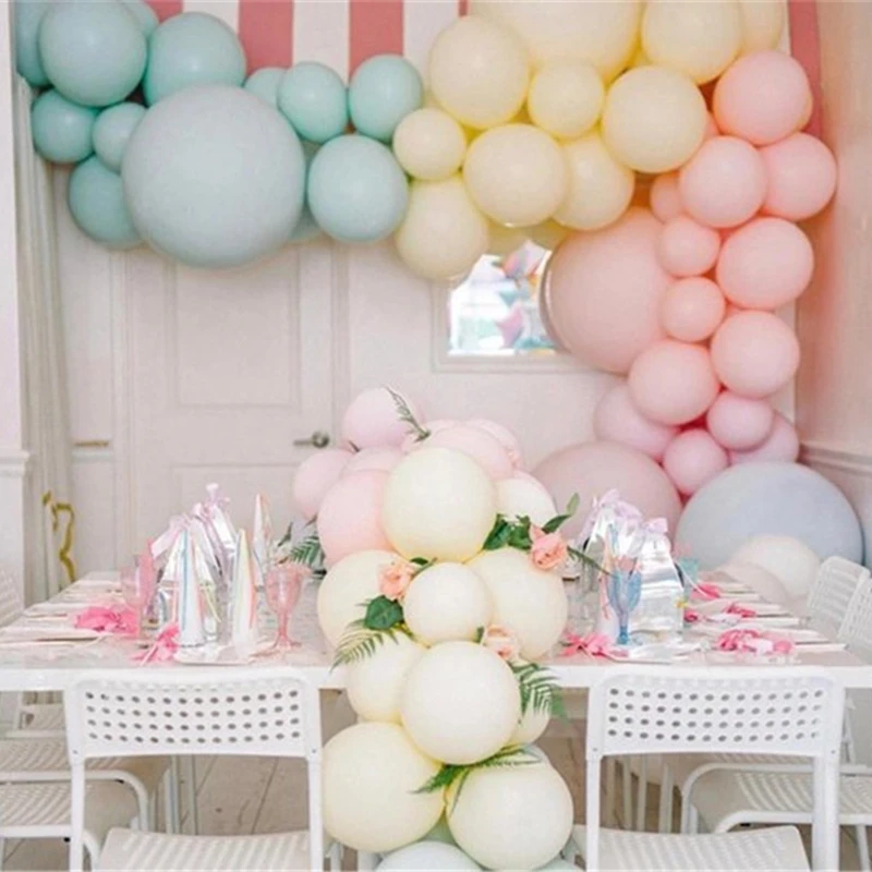 200 шт 5 дюймов/10 дюймов/12 дюймов Macaroon круглые плотные воздушные шары вечерние