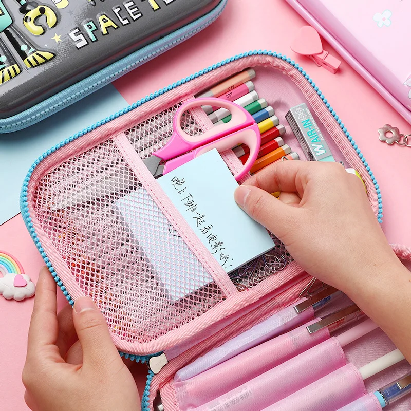 Большой емкости творческой молнии школьника канцелярский пенал поставки