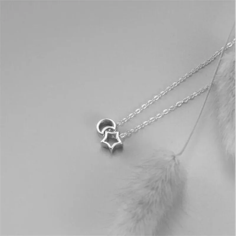 Новое женское серебряное ожерелье LULU-PIGHot Корейская версия простого стильного