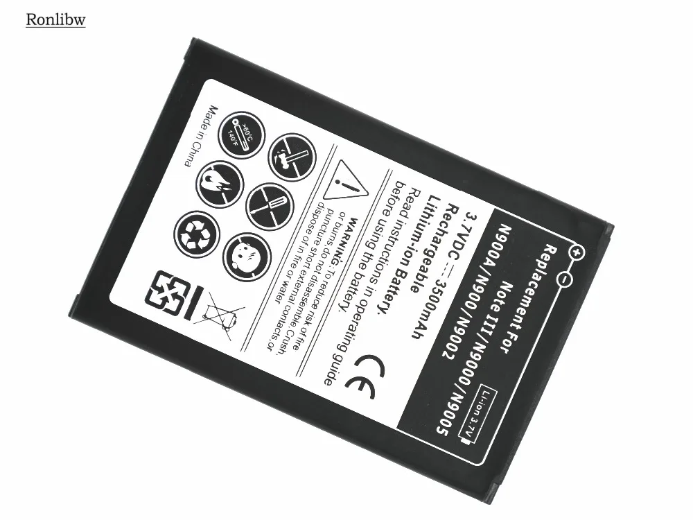 Запасная батарея Ronlibw B800BC/BE/BU для Samsung Note III 3 Note3 N9000 N9006 N9008 N9009 N9005 N900A N900 N9002 N9000/W |