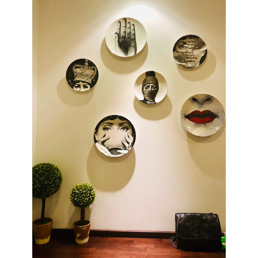 8 дюймов Италия Милан творческий узор Piero Fornasetti таблички керамика настенный декоративный задний план плиты книги по искусству ремесло миски