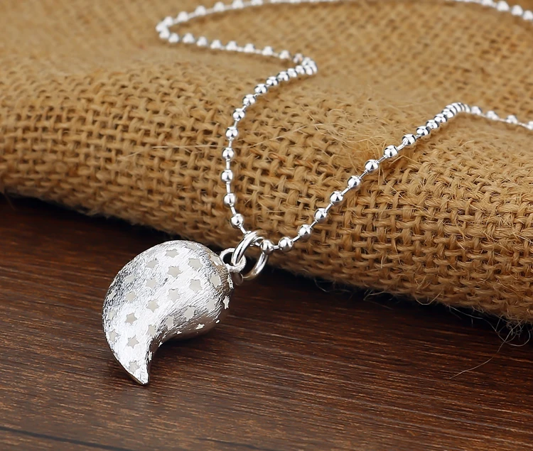 Цельное длинное ожерелье из бусин стерлингового серебра 925 пробы цепочка модные