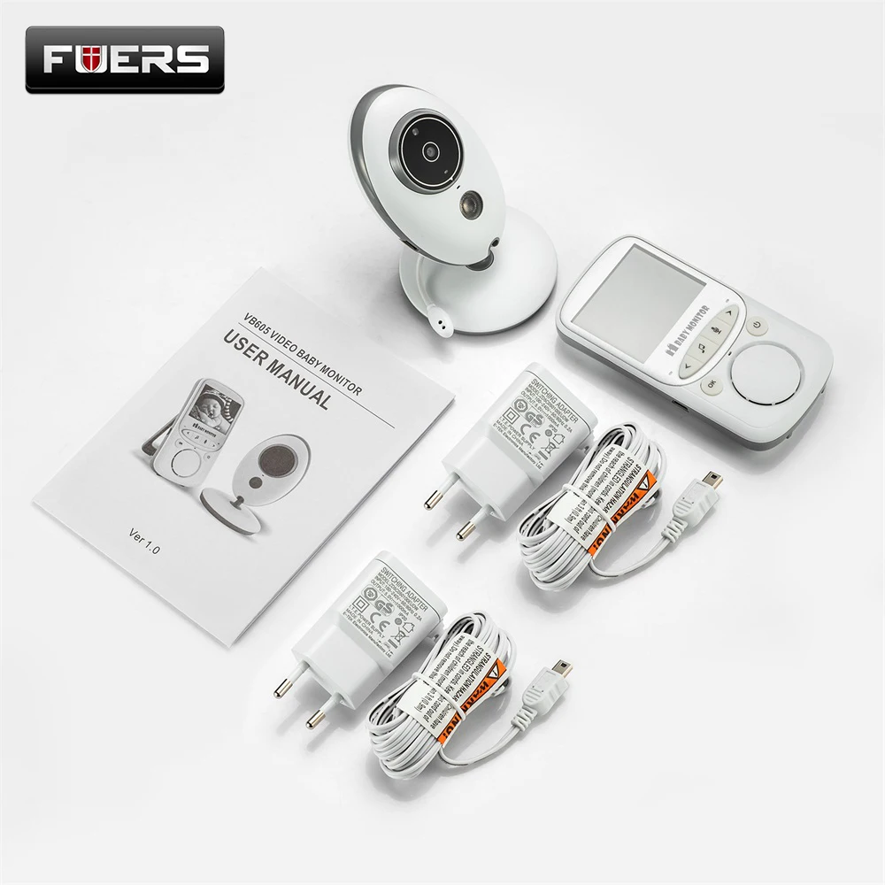 Беспроводной видеоняня FUERS VB605 2 4 дюйма с ЖК дисплеем и функцией двусторонней