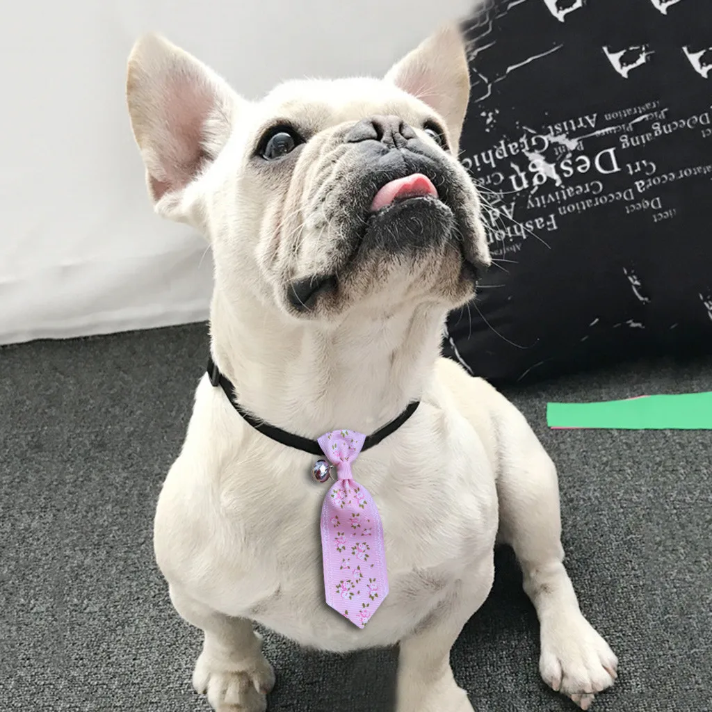 Trsnser аксессуары для собак синий Собаки Кошки животных цветочный принт галстук