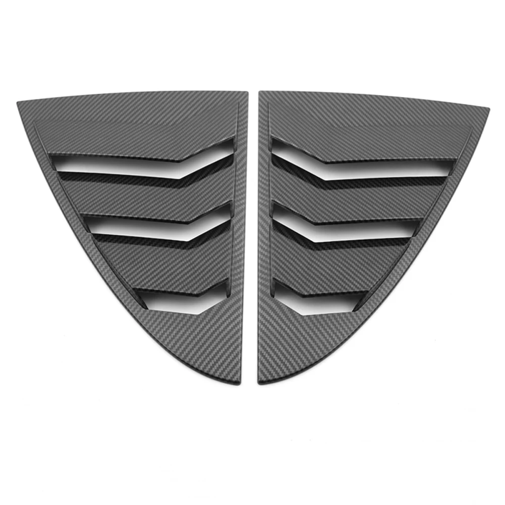 Carbon Fiber Для Mercedes Benz A Class W177 V177 A180 A200 A220 A250 Sedan+ Автомобильная задняя дверь Жалюзи Оконная Рама отделка наклейки аксессуары - Название цвета: Carbon Fiber