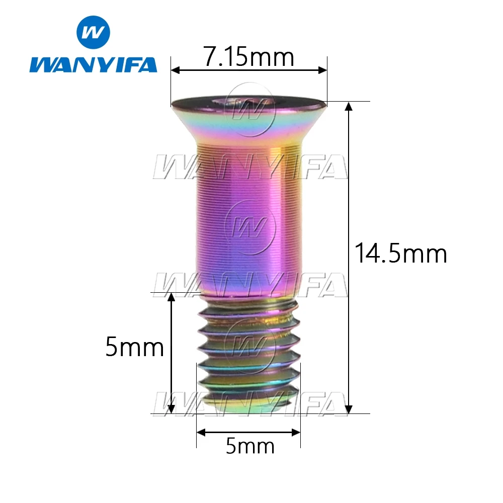 Wanyifa M5x14.5mm задний переключатель передач велосипедный жокейский Винт С Титановым болтом MTB велосипед направляющий ролик