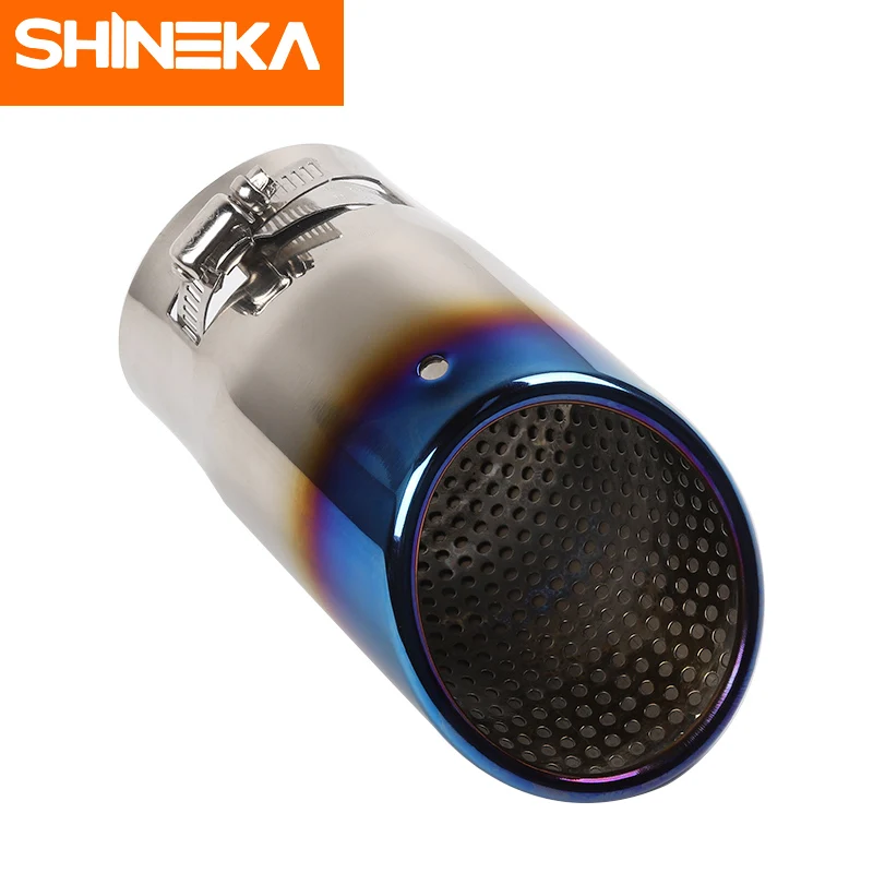 SHINEKA общего назначения Нержавеющая сталь заднего круглый глушитель автомобиль