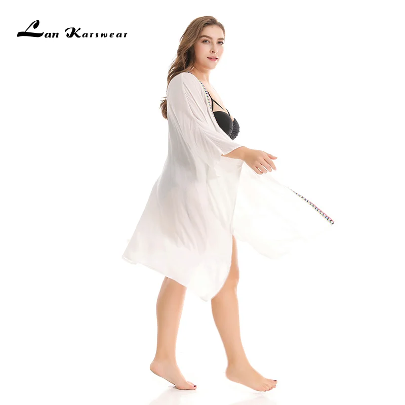 Lan Karswear накидка длинная Rayon an100 % искусственный шелк сплошной цвет Перспектива