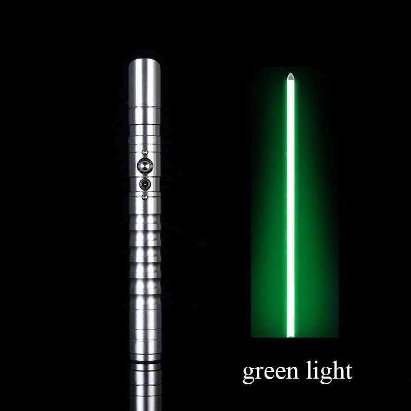 100 см светильник saber Jedi Sith Luke светильник Saber Force FX Heavy Dueling перезаряжаемая цветная звуковая Блокировка с металлической ручкой - Цвет: silver-green light