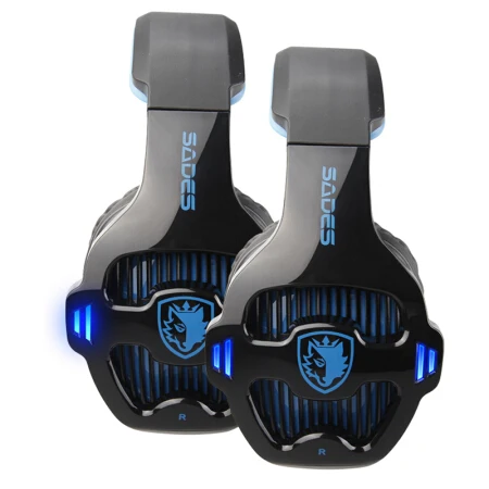 SADES SA 903 Игровые наушники 7 1 Наушники с USB для ПК глубокий бас со светодиодным