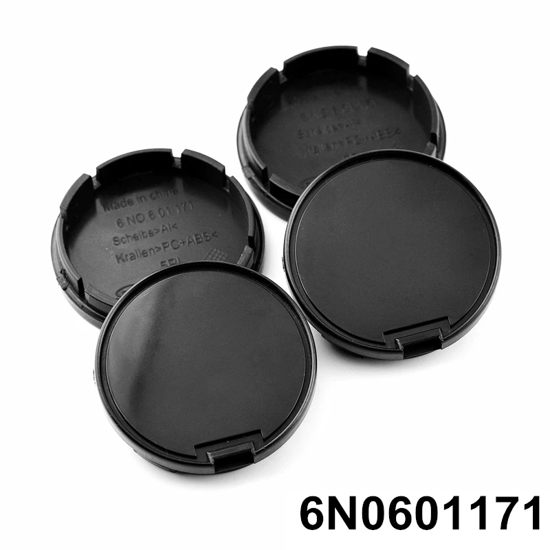 56mm 6N0601171 Без логотипа 65 мм/56 мм черный колпачок ступицы колеса подходит для Аксессуары для Volkswagen 6N0601171 3B7601171 1J0601171 - Цвет: 56mm 6N0601171
