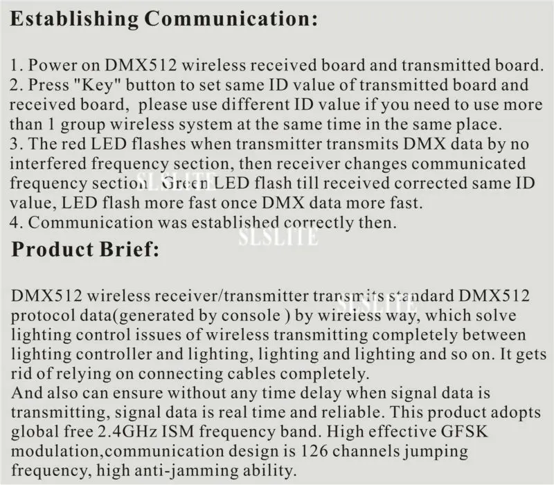 10 XLOT SLSLITE Привет-Качество Беспроводной беспроводной контроллер DMX DMX512 DMX передатчик приемник сигнала при разнесённом приёме 2,4G Беспроводной пульт дистанционного управления