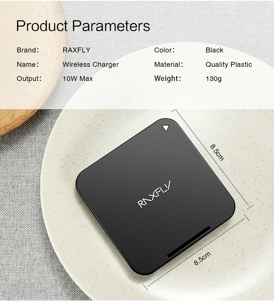 RAXFLY 10 Вт Беспроводное зарядное устройство для huawei P20 Pro P30 Lite зарядник Быстрая Зарядка Qi Беспроводная зарядка для huawei P20 10 Pro зарядное устройство