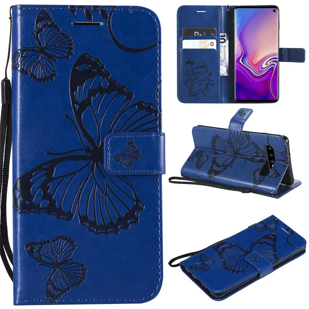 Кожаный флип кошелек книжная полка для samsung Galaxy S10 5G S10E S9 S8 S7 S6 Edge Plus Note 9 8 слотов