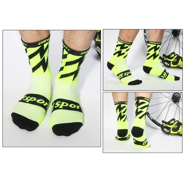 Color 2 DH спортивные носки для мотокросса, носки для защиты ног, дышащие впитывающие носки, велосипедные уличные спортивные носки Беговые - Цвет: Color 2