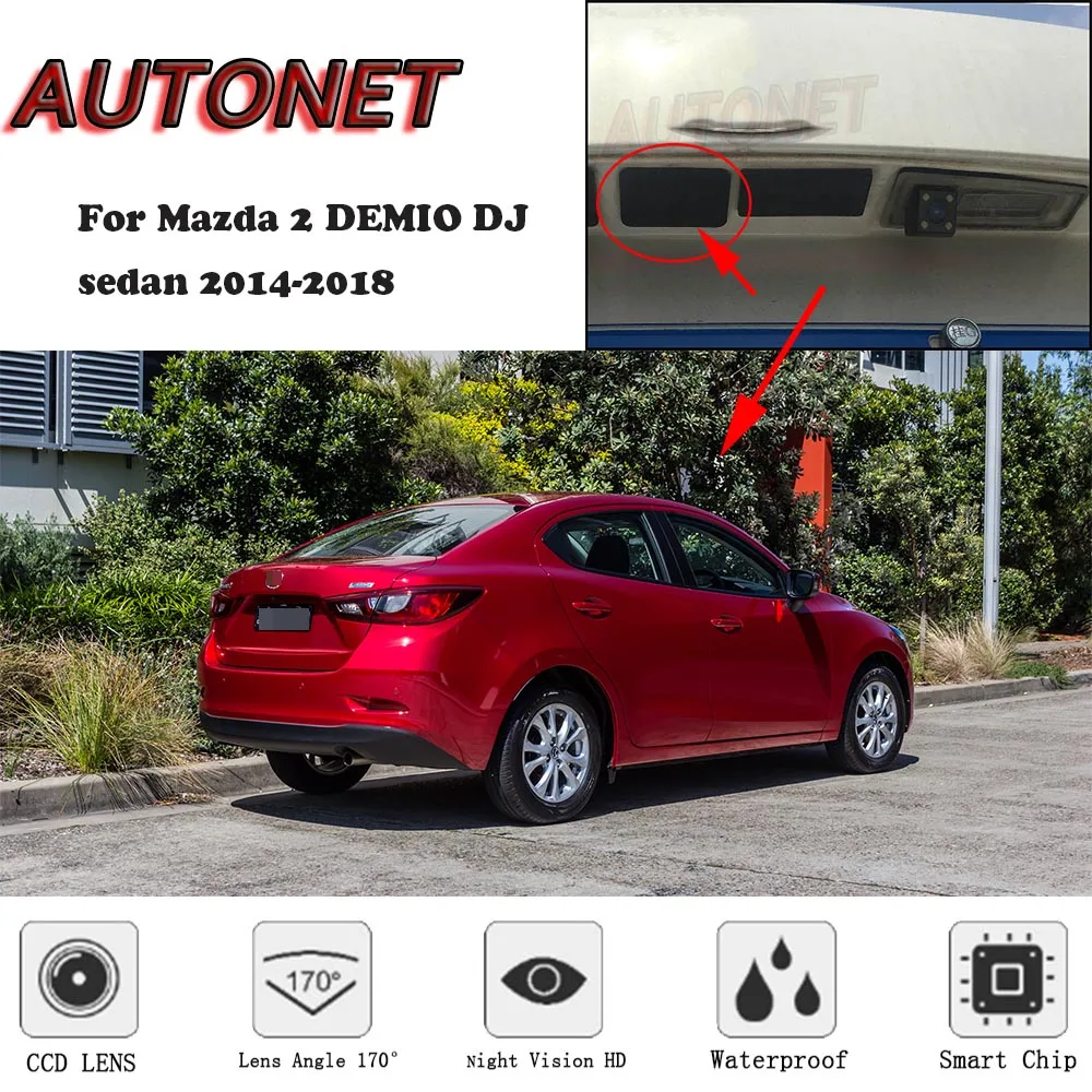 Осенняя камера заднего вида для Mazda 2 (DJ)/Mazda2 Demio Sedan 2014 2018/CCD/HD ночного