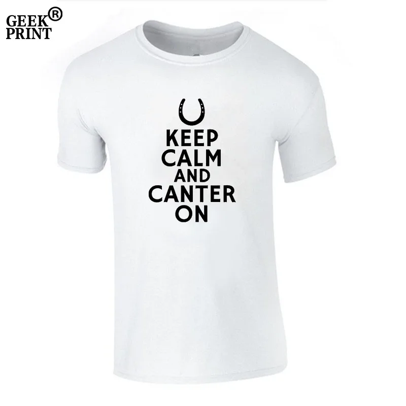 Женские топы Keep Calm женская футболка с лошадью Canter On Equestrian подарок новая Прямая