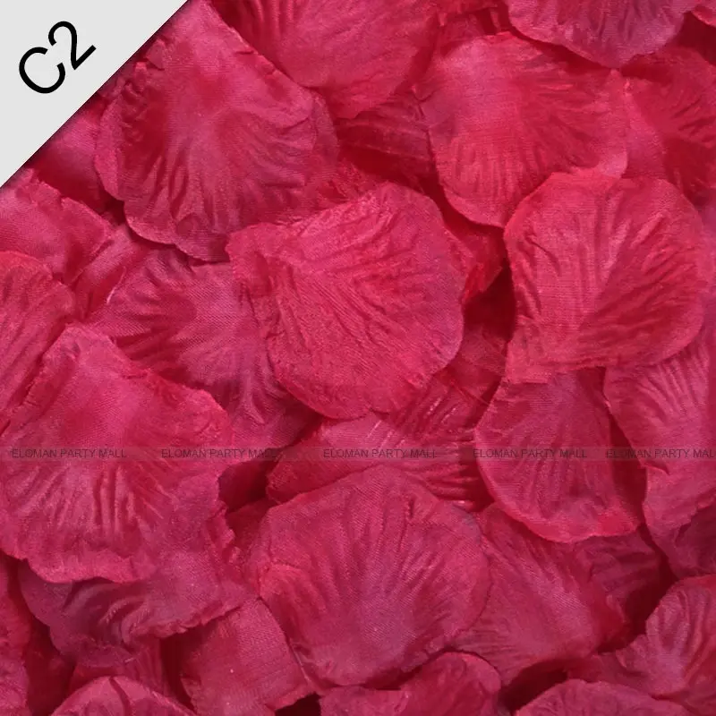 C2 ELOMAN, 500 шт., Шелковый цветок розы, Свадебный домашний декор, конфетти в виде лепестков, искусственный цветок, свадебные украшения - Цвет: C2