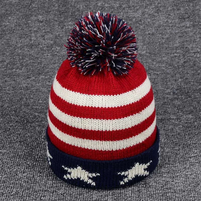 [YARBUU] Casual Beanies knitted winter hat for women and girl Knitting wool ball Warm Gorros Outdoor Brand Thick Female Cap | Аксессуары