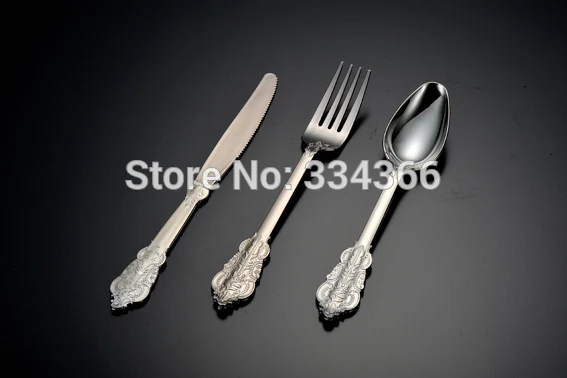 150 шт./лот одноразовые пластиковые столовые приборы столовая посуда Серебряные