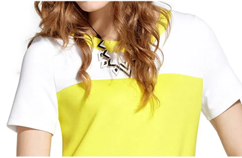 С короткими рукавами Случайные Свободные шею Простой Топ 2017 Весной Новые Женщины