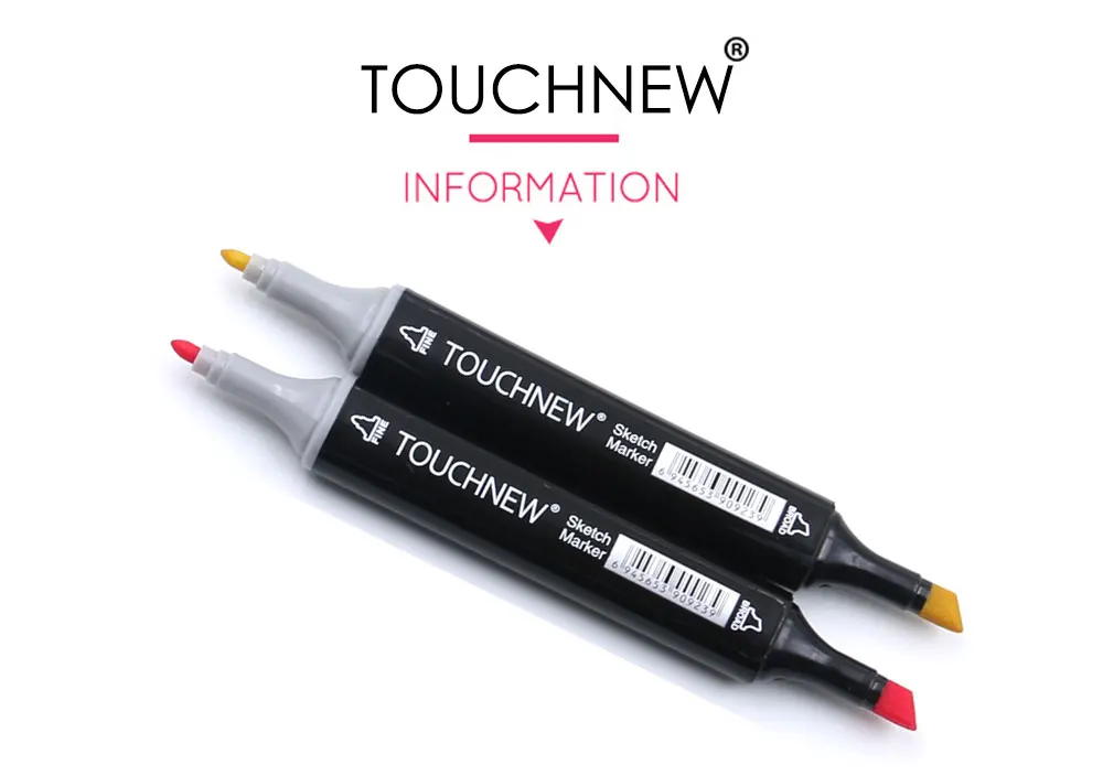 TOUCHNEW, мягкая кисть, маркер, двойная головка, на спиртовой основе, эскиз, маркер для анимации, манга, профессиональный рисунок, дизайнерские принадлежности