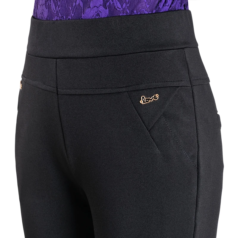 Женские шаровары с высокой талией 2018 зимние теплые флисовые Бархатные