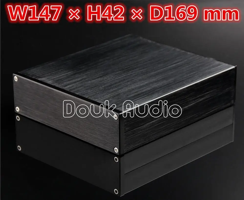 Алюминиевый корпус Douk Audio черный усилителя для самостоятельной сборки чехол