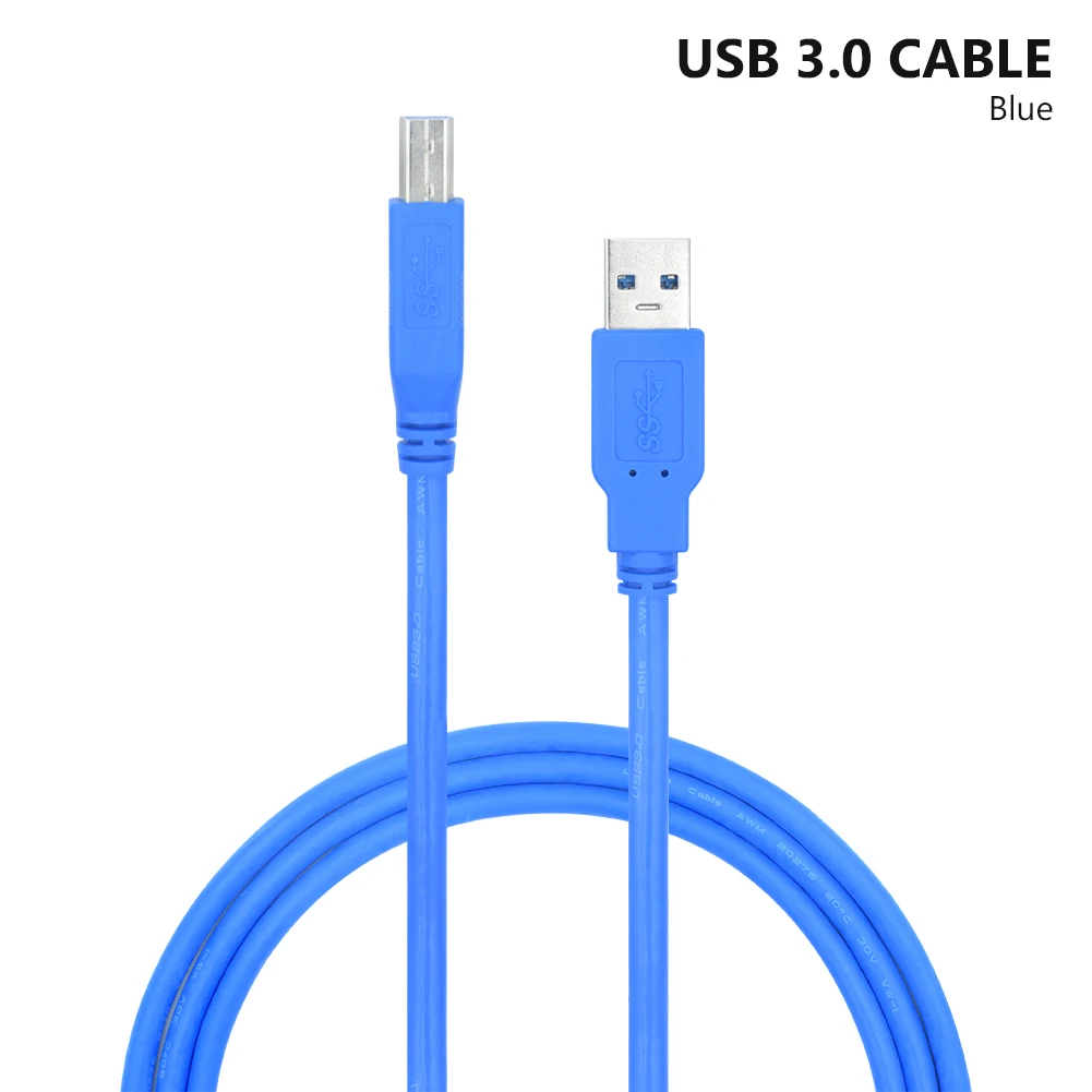 USB 3,0 Тип «Папа-папа» Тип B Штекерный шнур для синхронизации данных кабель для принтера 0,3/0,5/1/1,8/3/5 m для hp IOGEAR Lexmark samsung CyberPower