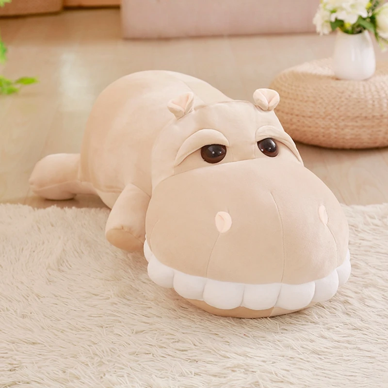 

Dorimytrader Cuddly Soft Cute Animal Hippo Plush Toy Big Stuffed Cartoon Hippos Doll Anime Pillow 31inch 80cm for Baby Gift