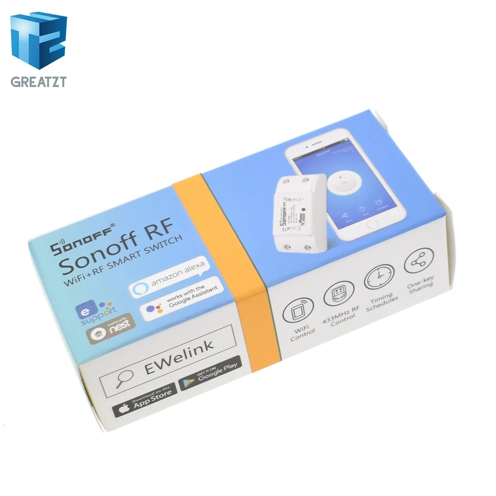 Интеллектуальный выключатель света Sonoff RF переключатель Wi Fi прерыватель 433 МГц