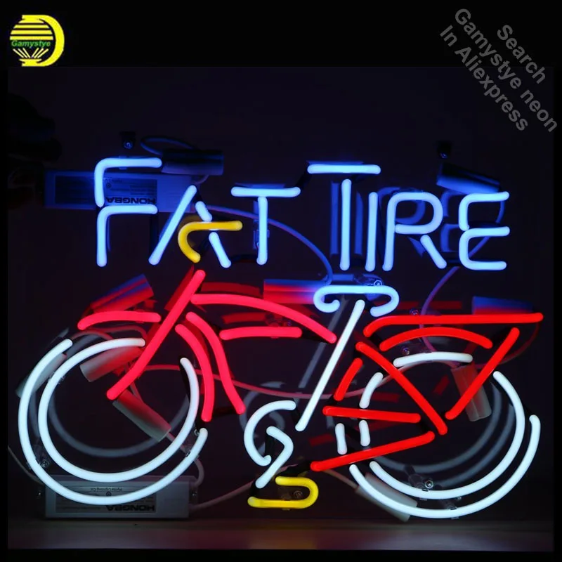 Неоновые вывески FAT TIRE для велосипеда и клуба вывеска с неоновыми лампочками