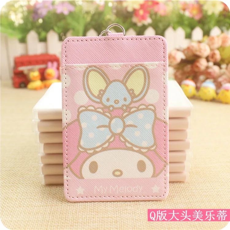 1 шт. мультфильм my melody little, две звезды, искусственная кожа, карта для кредитных карт, автобусная карта, коллекция для девочек