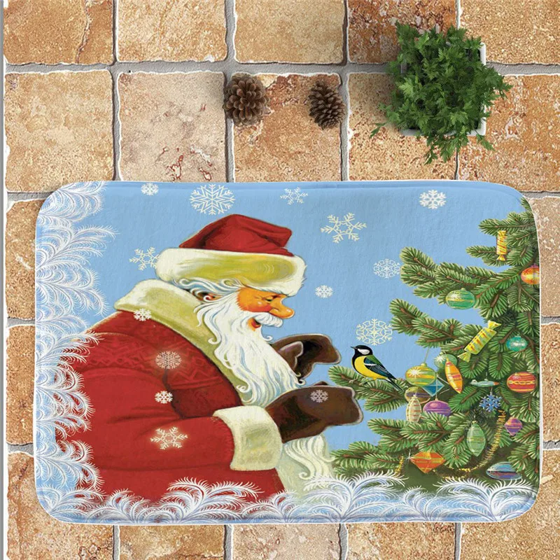 Merry Christmas коралловый бархат Добро пожаловать коврики узор письмо пол входная дверь ванная комната коврик крытый Ванна ковер Nove7