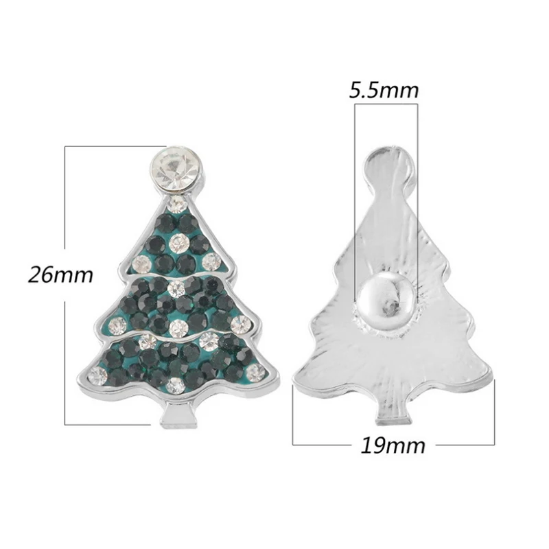 Новые 10 ШТ. Зеленый Эмаль С Кристально Елки Кнопку Оснастки Прелести Подходят Для