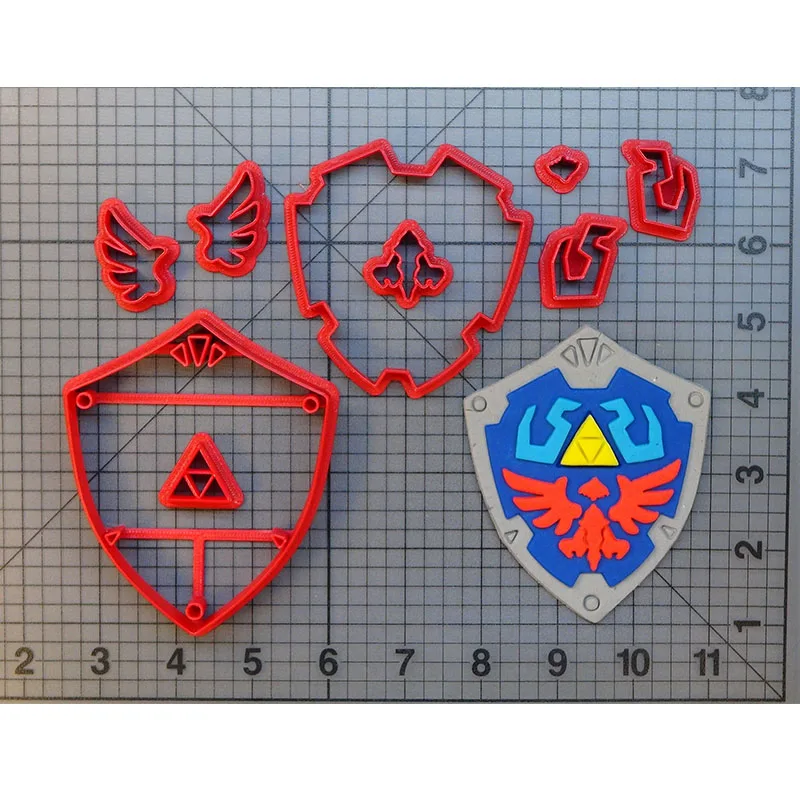 Legend of Zelda щит хайлии резак печенья на заказ 3D печатные инструменты для украшения