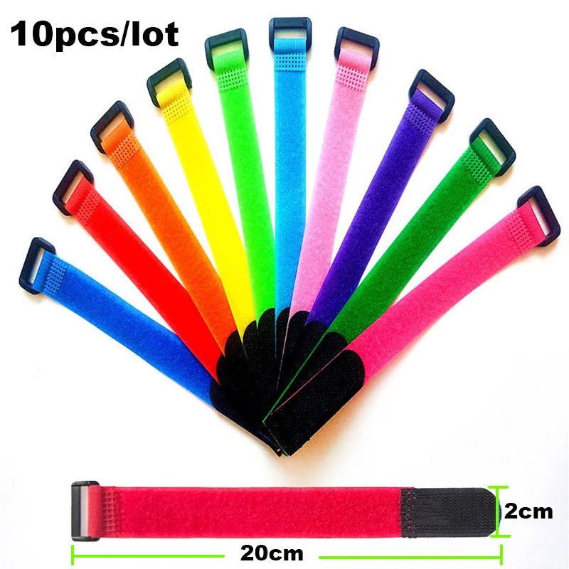 2 см * 20 нейлоновая обратная Пряжка velcros magic hook loop кабельные стяжки крепежная лента